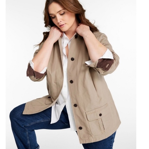 L.L. Bean Jackets & Blazers - L.L. Bean Adirondack flannel lined barn chore field coat with corduroy collar XL